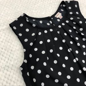 MERONA Black and White Polka Dot Top